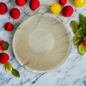 Palm Leaf Bowl Round Q155mm Deep - 50 pcs For Any Occassion, 100% Biodegradable