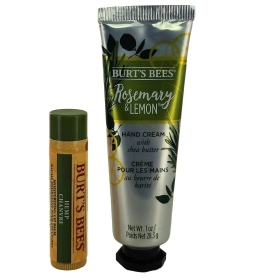 Burt's Bee BUNDLE Lip Balm PLUS Rosemary And Lemon Hand Cream Bundle