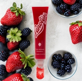 LanoLips Fruity JellyBalm Strawberry- Rich Transperent Red Tint