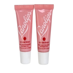 2PCS × LANOLIPS 101 OINTMENT MULTIPURPOSE BALM STRAWBERRY 2PCS × 3g