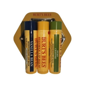 Burt's Bees Gift Set Tin: 3pcs: Beeswax, Hemр, Vanilla Bean Lip Balms