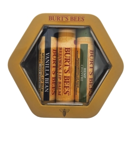 Burt's Bees Gift Set Tin: 3pcs: Beeswax, Hemр, Vanilla Bean Lip Balms