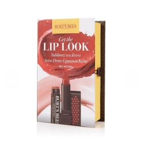 Burt's Bees Pamper Set- Lipstick Scarlet Soak#520 And LipBalm Rose, Get The Look