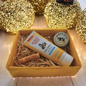 Burt's Bees Essential Pamper Gift Set In A Box, Hand Cream, Body Lotion, LipBalm