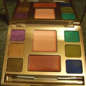 DuWop Eye Shadow Palette - Gorgeous Peacock With Double Glow And Cheek Venom