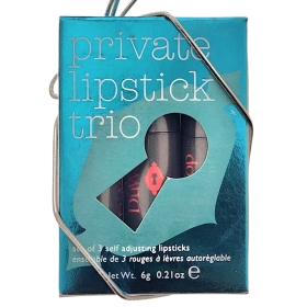 DuWop Private Lipstick Trio-Best Of Reds-Red,Cherry And Cherry Noir