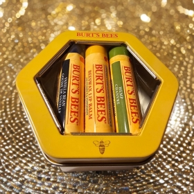 Burt's Bees Lip Trio Balm Tin- Breswax, Vanila Bean, Hеmр, 3 pcs